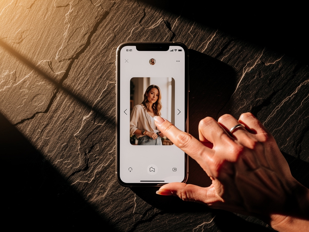 Swipe mode interface for quickly sorting through photo gallery on iPhone